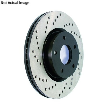 Centric Parts Sport Cross Drilled Brake Rotor, 128.47012L 128.47012L